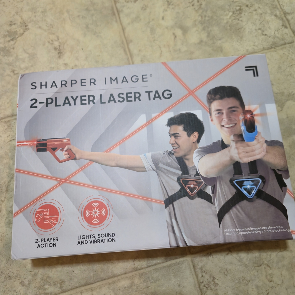 Sharper Image Laser Tag Set with Red and Blue Blasters